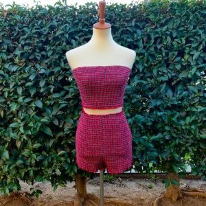 NWT Two piece short and tube top